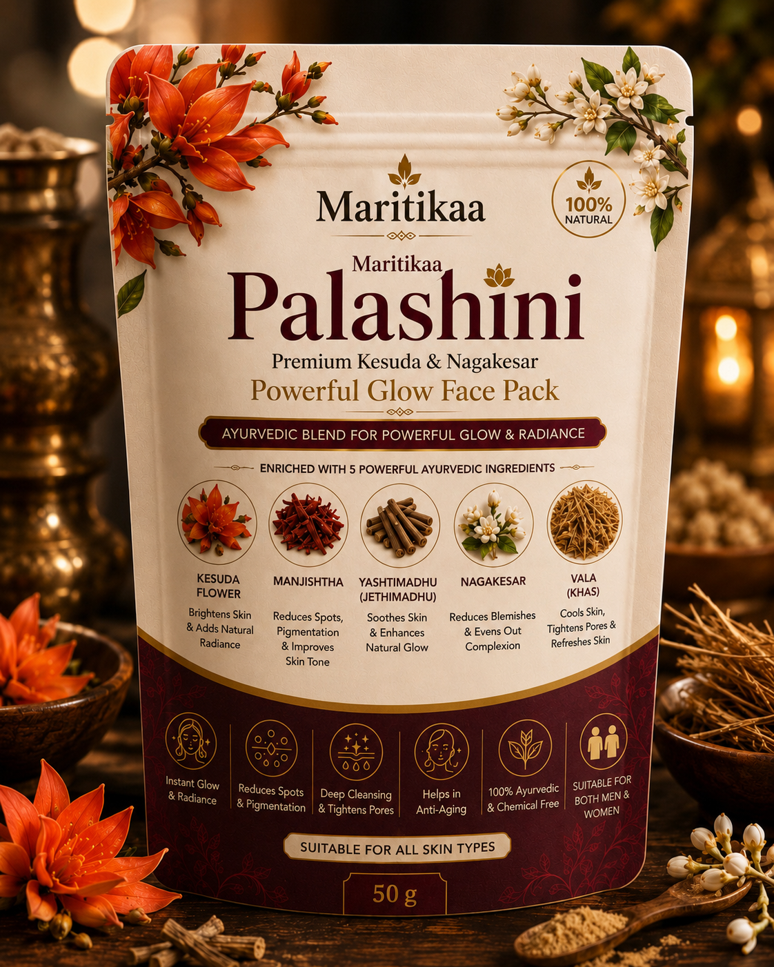Maritikaa Palashini Face Pack - 50g