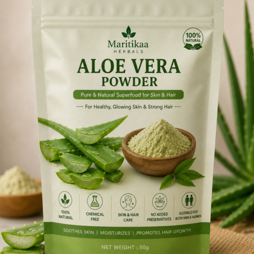 Maritikaa Aloe Vera Powder 100% Pure & Natural for Skin & Hair – 50g