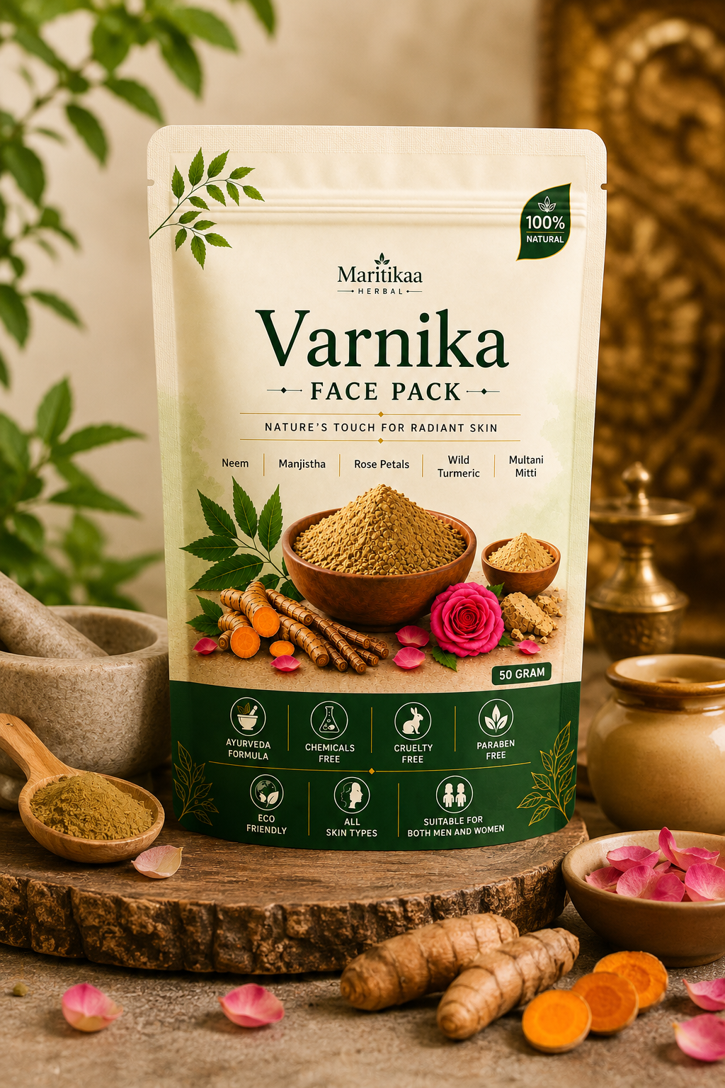 Maritikaa Herbal Varnika Face Pack - 50g