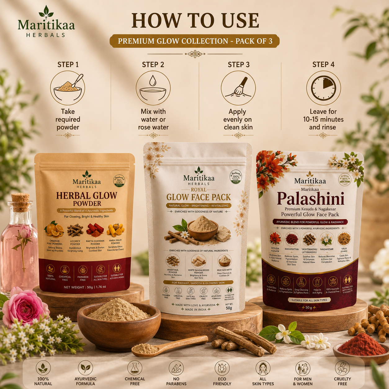 Maritikaa Premium Glow Collection Pack of 3 - Image 4