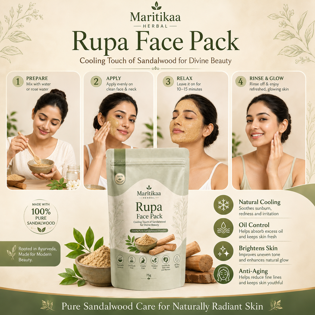 Rupa Face Pack - 75g - Image 3