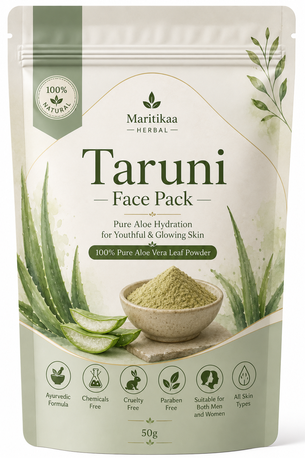 Maritikaa Herbal Taruni Face Pack - 50g